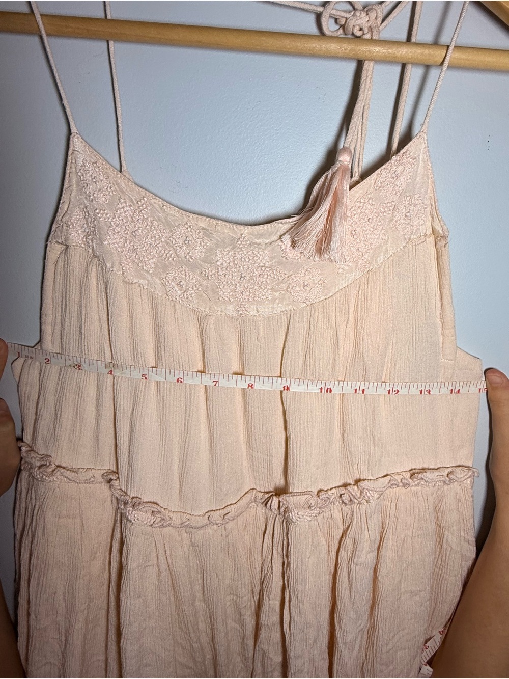 Jackson Rowe Fritz Dress Large Pink Tiered Boho Dress - Picture 5 of 7